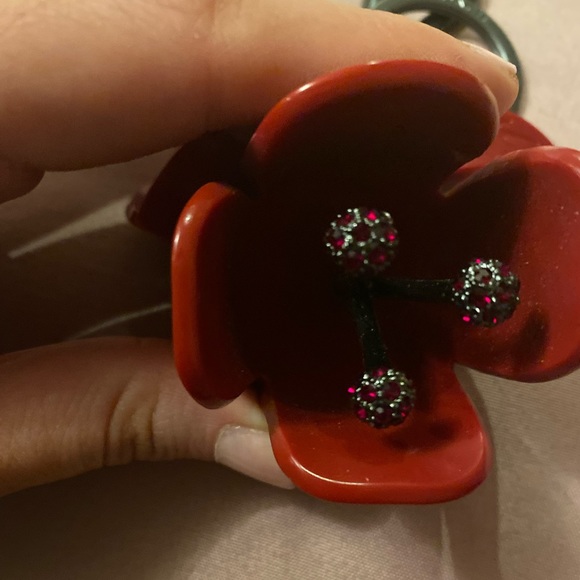 Coach Tea-rose Key Fob - Picture 6 of 6